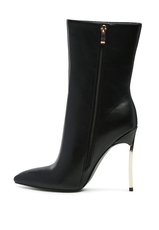 FG LONDON RAG OVER THE ANKLE STILETTO BOOT