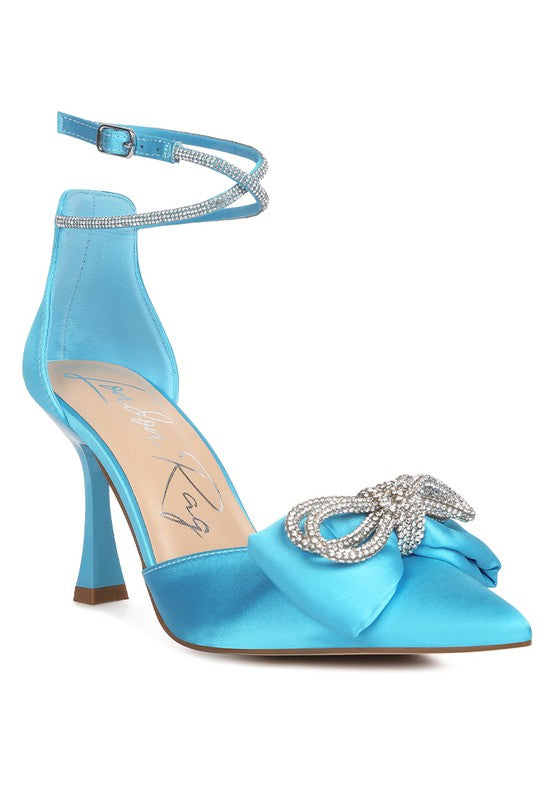 Olivia Rhinestone Bow Heels