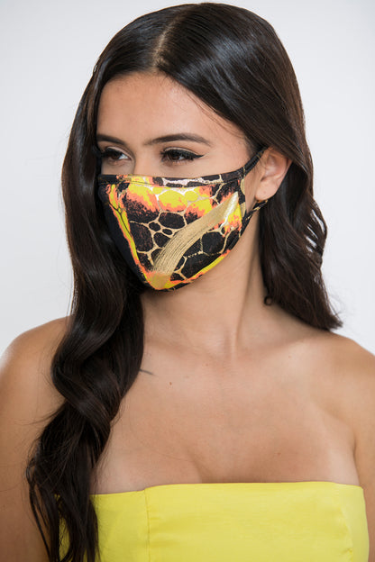 Marble Face Mask - Yellow