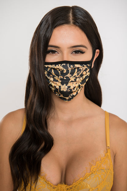 Black Gold Face Mask